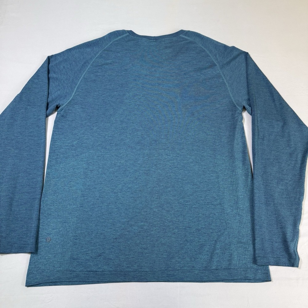 Lululemon Shirt Mens XXL Teal Metal Vent Tech Long‎ Sleeve Performance Training - Picture 13 of 16